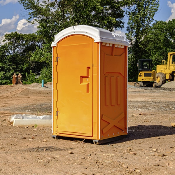 how often are the portable restrooms cleaned and serviced during a rental period in Roby MO